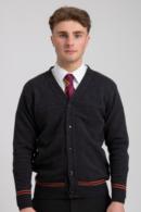 SCARLET AND GOLD CARDIGAN 100% LAMBSWOOL